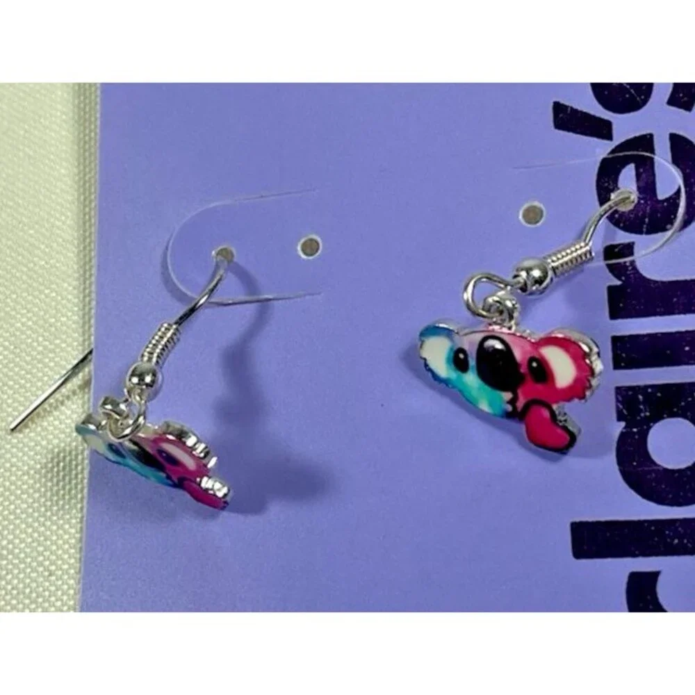 Lot 11 Pairs Pierced Earrings Kids Multicolored Emoji Skates Dolphins+ Whimsical
